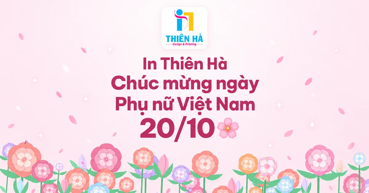 Thiệp chúc mừng 20/10 vườn hoa hồng pastel của In Thiên Hà