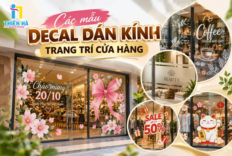 Top các mẫu decal dán kính trang trí cửa hàng đẹp, dễ ứng dụng và phù hợp với từng ngành hàng?
