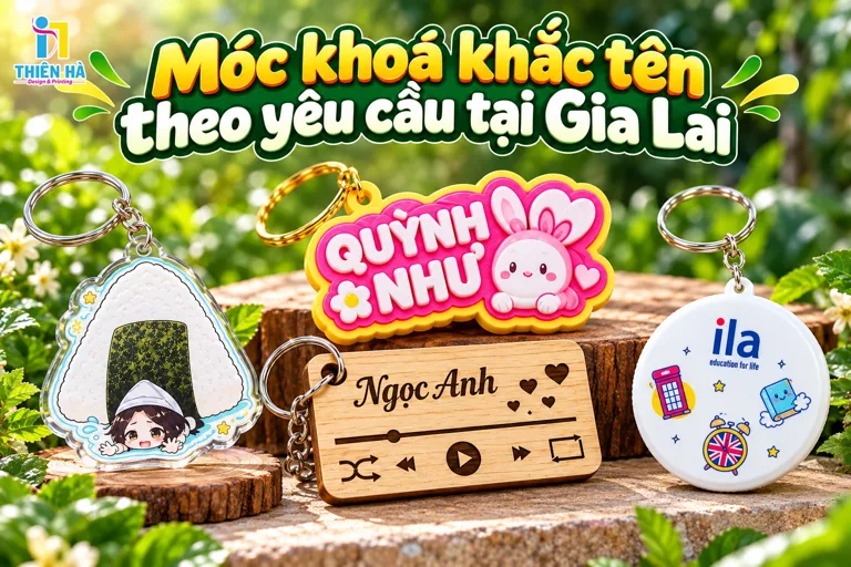 Móc khoá khắc tên theo yêu cầu tại Gia Lai