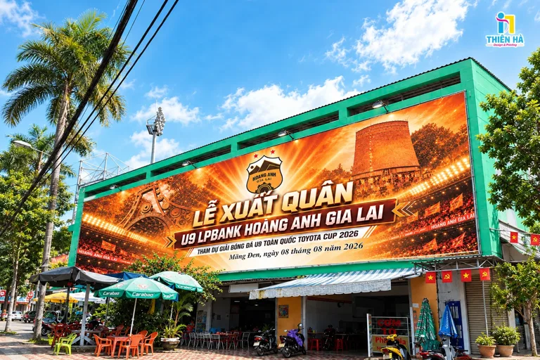 Xưởng In Quảng Cáo, In Bạt Khổ Lớn 5,3m Đầu Tiên Tại Gia Lai