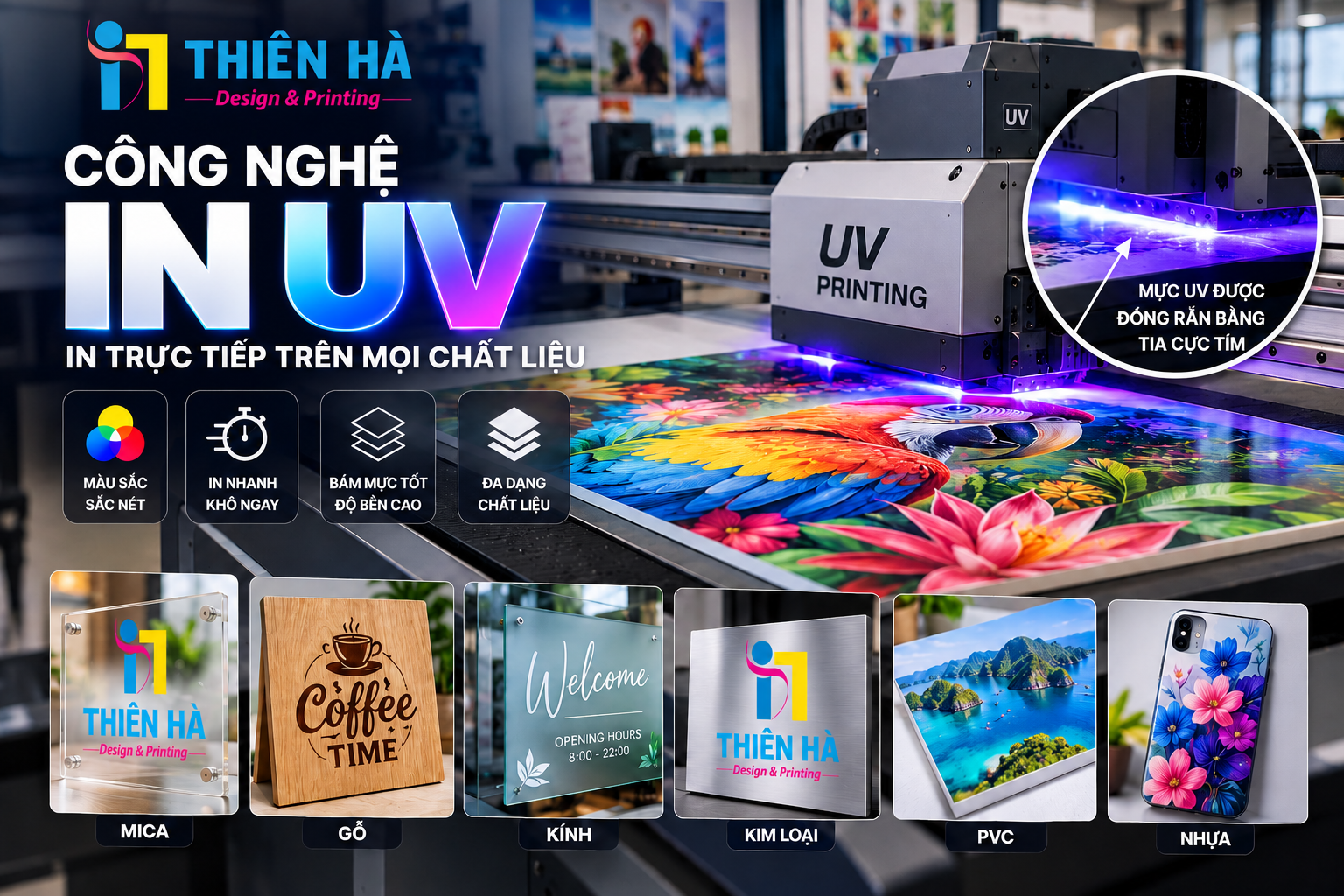 In UV là gì và xu hướng sử dụng công nghệ in UV năm 2026 có gì mới?