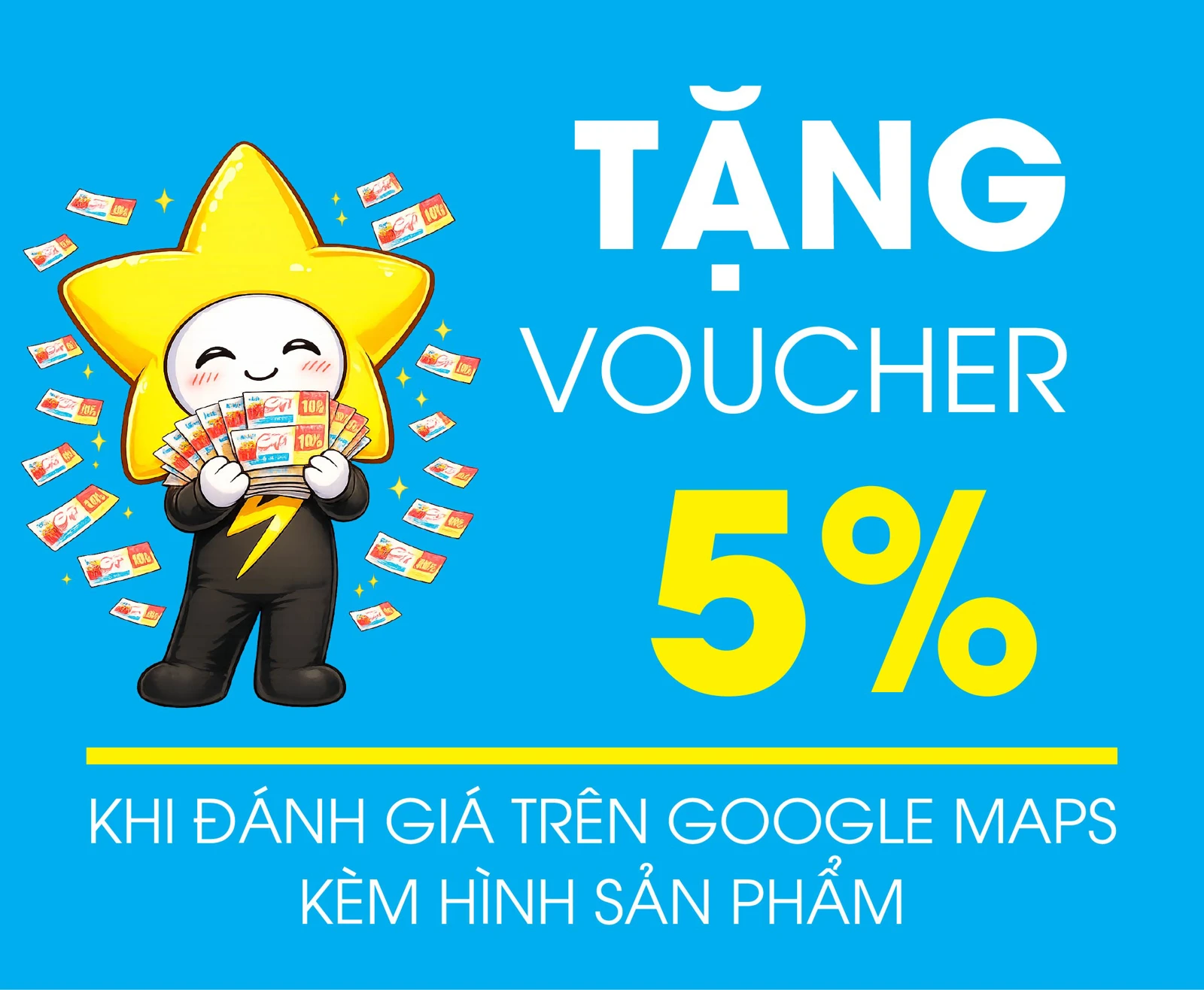 VOUCHER ƯU ĐÃI 5% TẠI THIÊN HÀ KHI BẠN ĐÁNH GIÁ GG MAPS KÈM HÌNH ẢNH SẢN PHẨM/DỊCH VỤ – TIẾT KIỆM CHI PHÍ, IN ẤN DỄ DÀNG