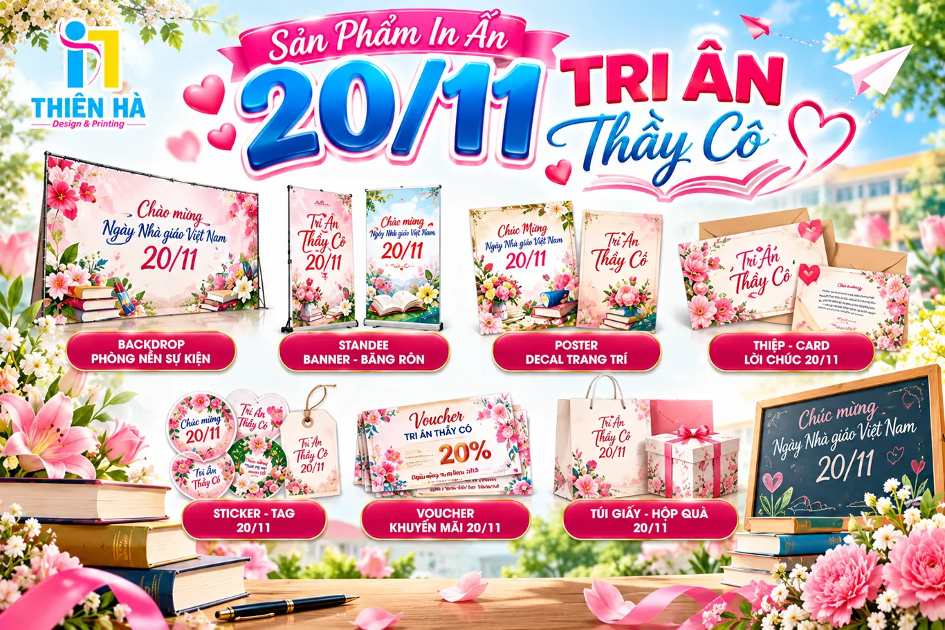 ẩn phẩm trang trí 20/11