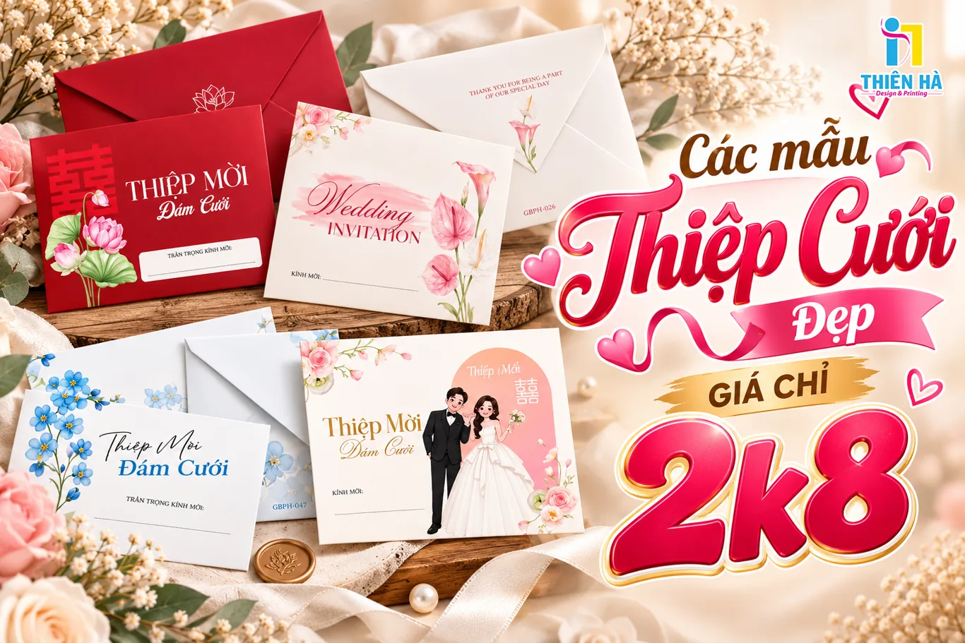 thiệp cưới giá rẻ tại gia lai
