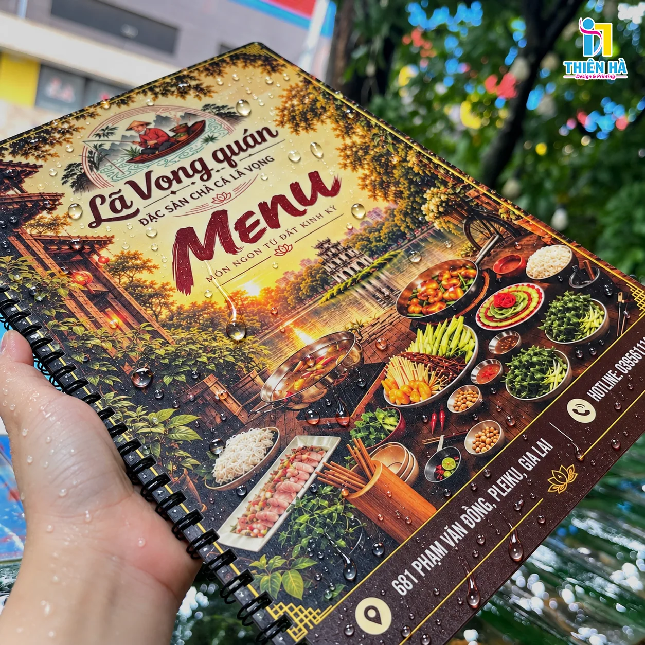 in menu chống thấm nước